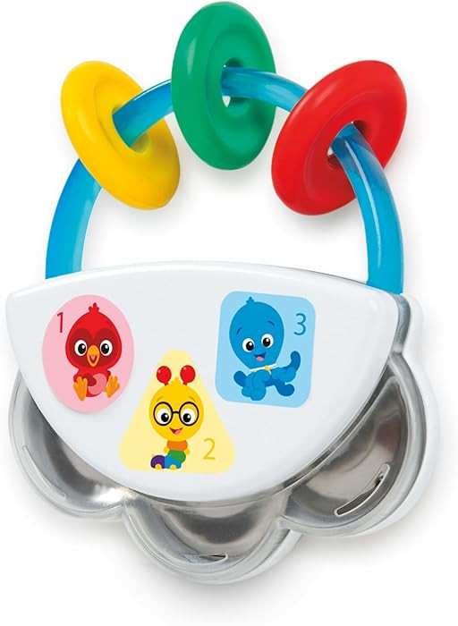 Baby Einstein Tiny Tambourine Musical Toy & Rattle, BPA Free, Take Along, Age 3 Months+ | Amazon (US)