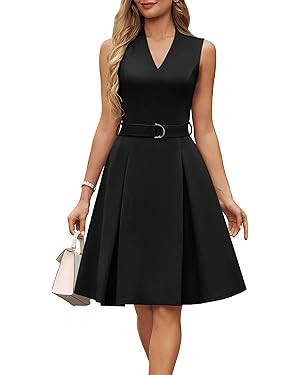 GRACE KARIN Women's Wear to Work Dresses 2026 Business Office Fit and Flare Midi Dress Church Out... | Amazon (US)