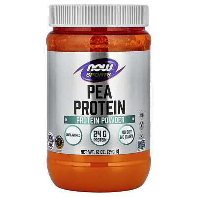 NOW Foods, Sports, Pea Protein, Unflavored, 12 oz (340 g) | iHerb