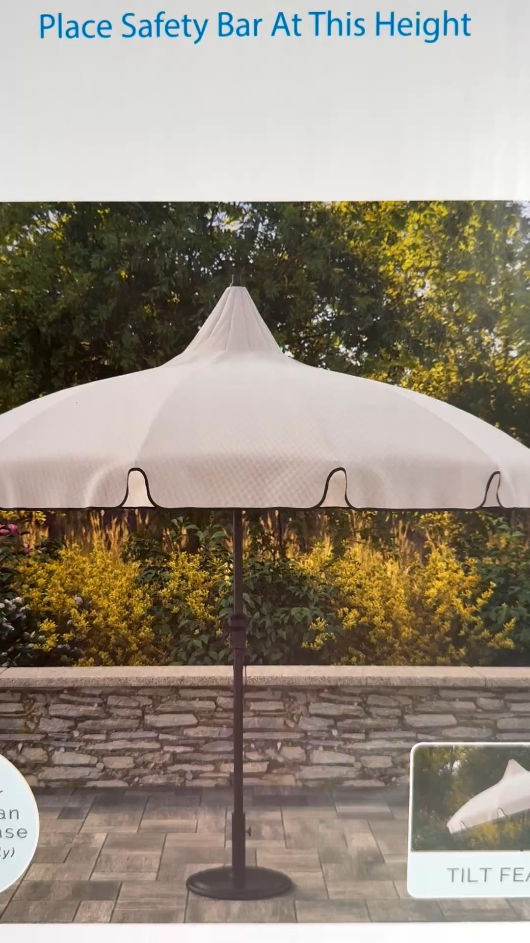 If your patio feels a little blah… this fixes it.

The shape is so cute, the black trim makes it feel styled, and it’s a full 9 ft so you actually get real shade.

It tilts (which you’ll love more than you think), and it’s only $88… which is kind of crazy for how good it looks.

This is one of those pieces that makes everything else look better.