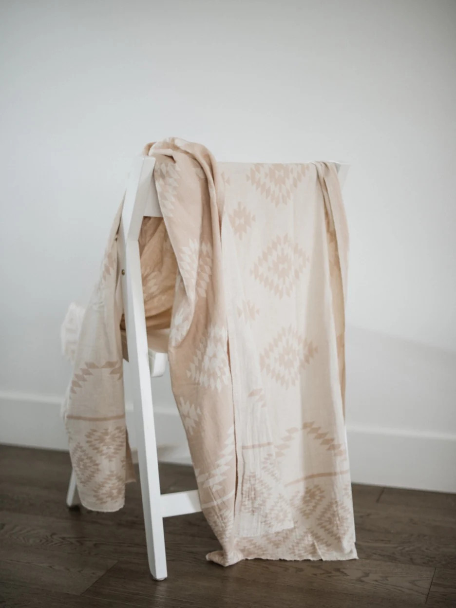 Beige Aztek Universal Throw | One Wednesday