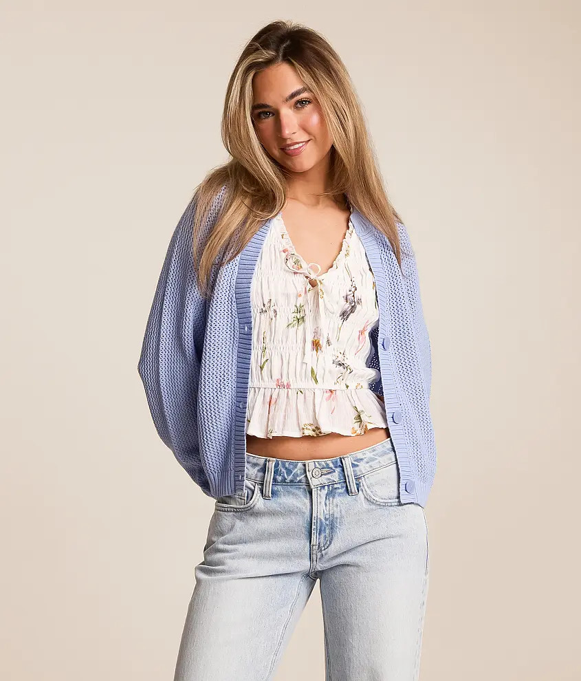 Open Weave Cardigan Sweater | Buckle