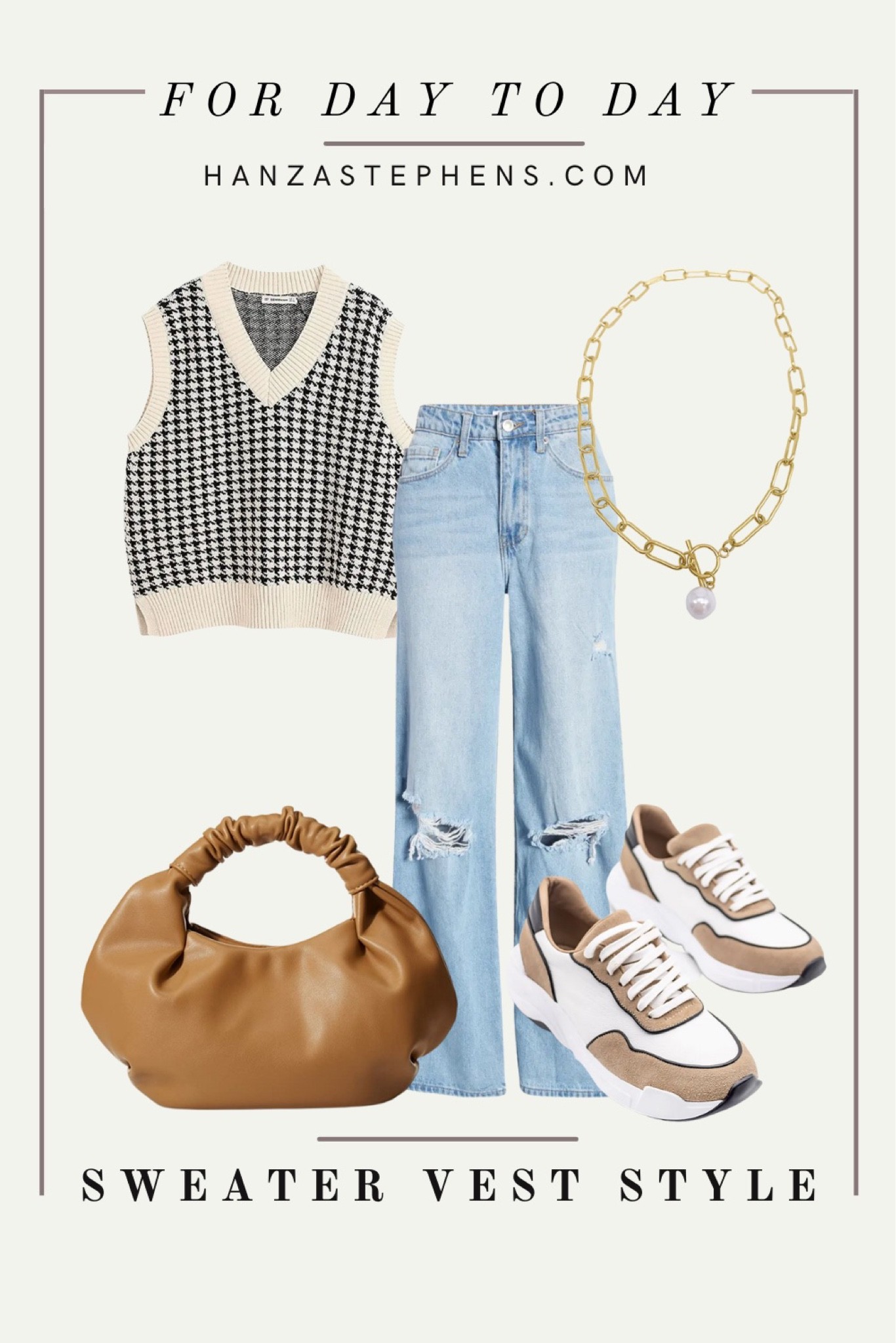 Sporty fall look
Styling a houndstooth sweater vest for fall 

#LTKSeasonal #LTKstyletip