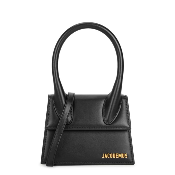Jacquemus Le Chiquito Moyen Black Leather Top Handle Bag | Harvey Nichols (Global)