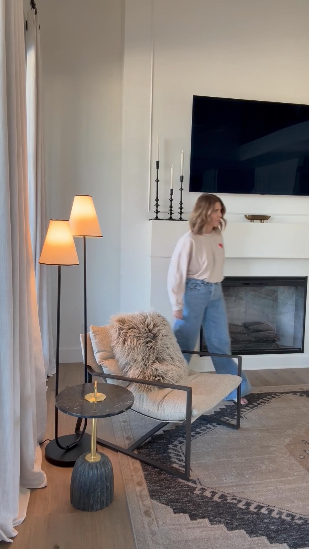 Target floor lamp was $195 | now $136.50 two head trimmed shade

#LTKSaleAlert #LTKHome #LTKOver40