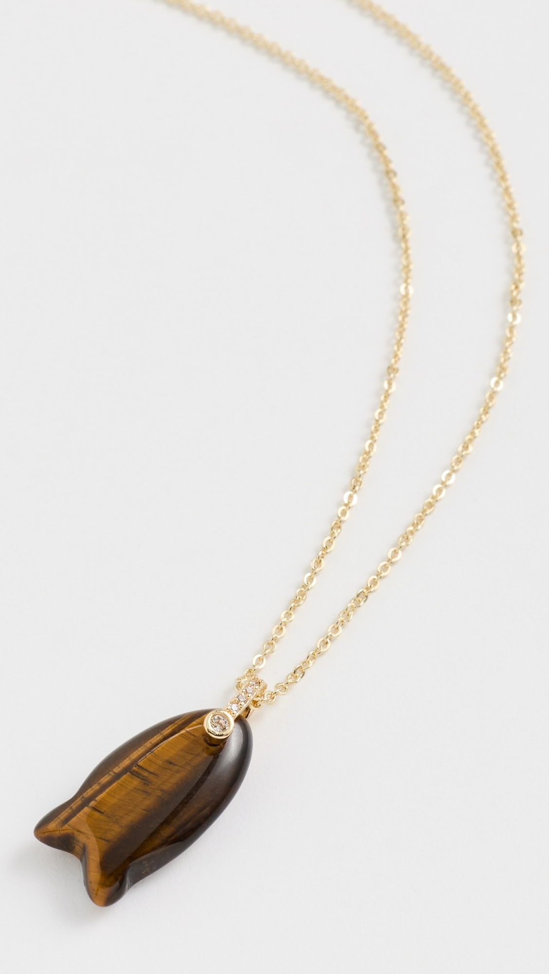 Natural Stone Fish Pendant Necklace | Shopbop