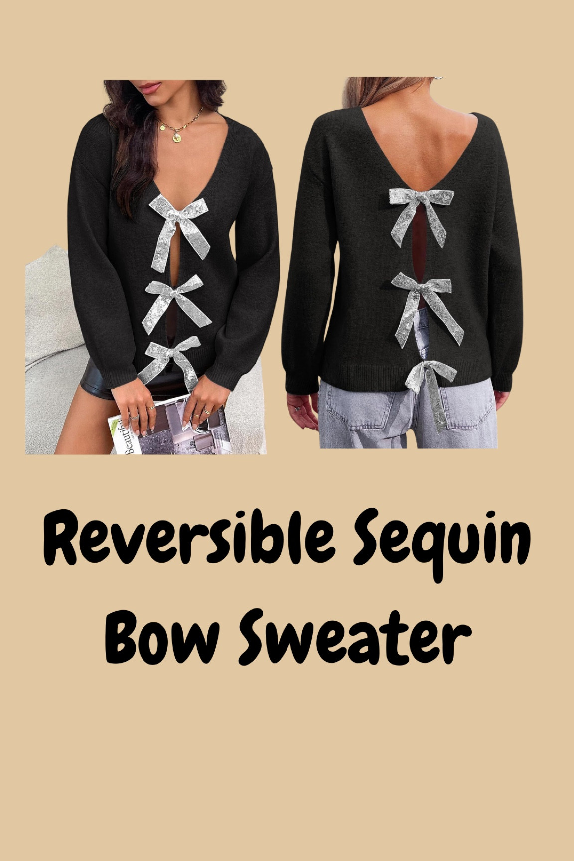 Sequin Bow Sweater that comes in several colors!

#LTKSeasonal #LTKFindsUnder50 #LTKHoliday