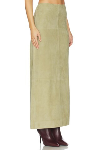 SRG Sonya Suede Skirt in Tan from Revolve.com | Revolve Clothing (Global)
