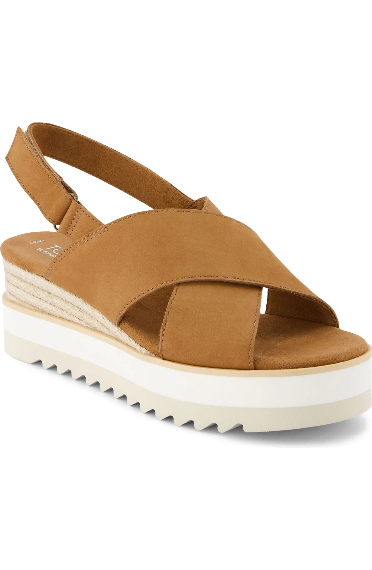 TOMS Diana Crossover Platform Wedge Sandal (Women) | Nordstrom | Nordstrom