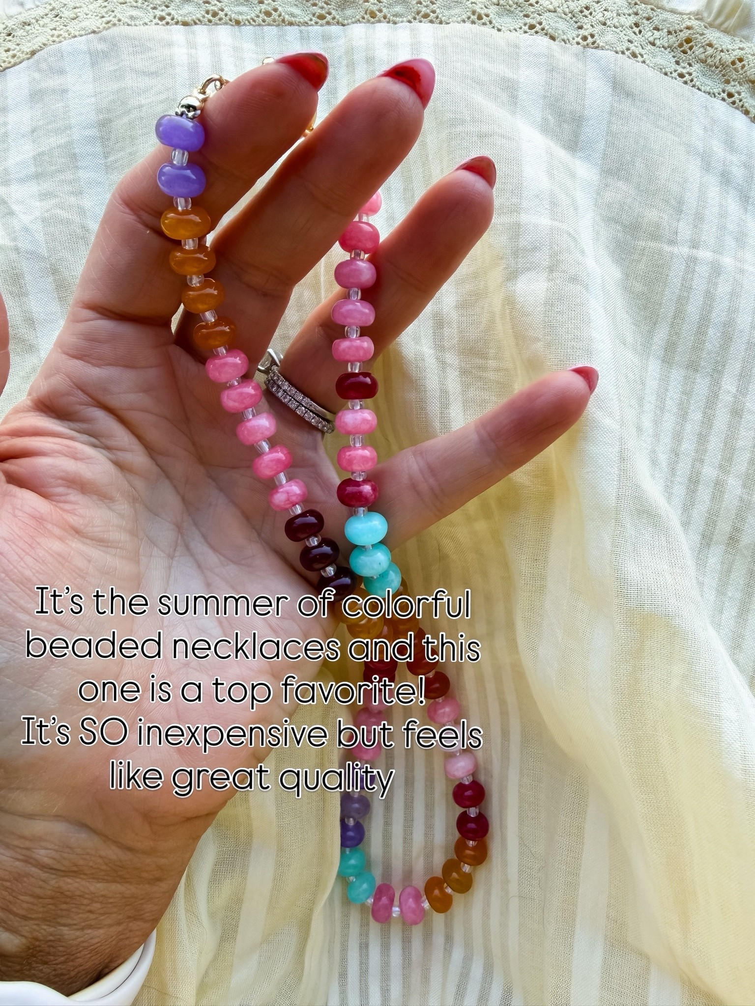 One of my favorite colorful bead necklaces 
So affordable and so fun to wear

#LTKSaleAlert #LTKOver40 #LTKSeasonal