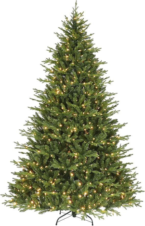 Hykolity 7.5 ft 'Feel Real' Prelit Christmas Tree, Frasier Grande Artificial Christmas Tree with ... | Amazon (US)
