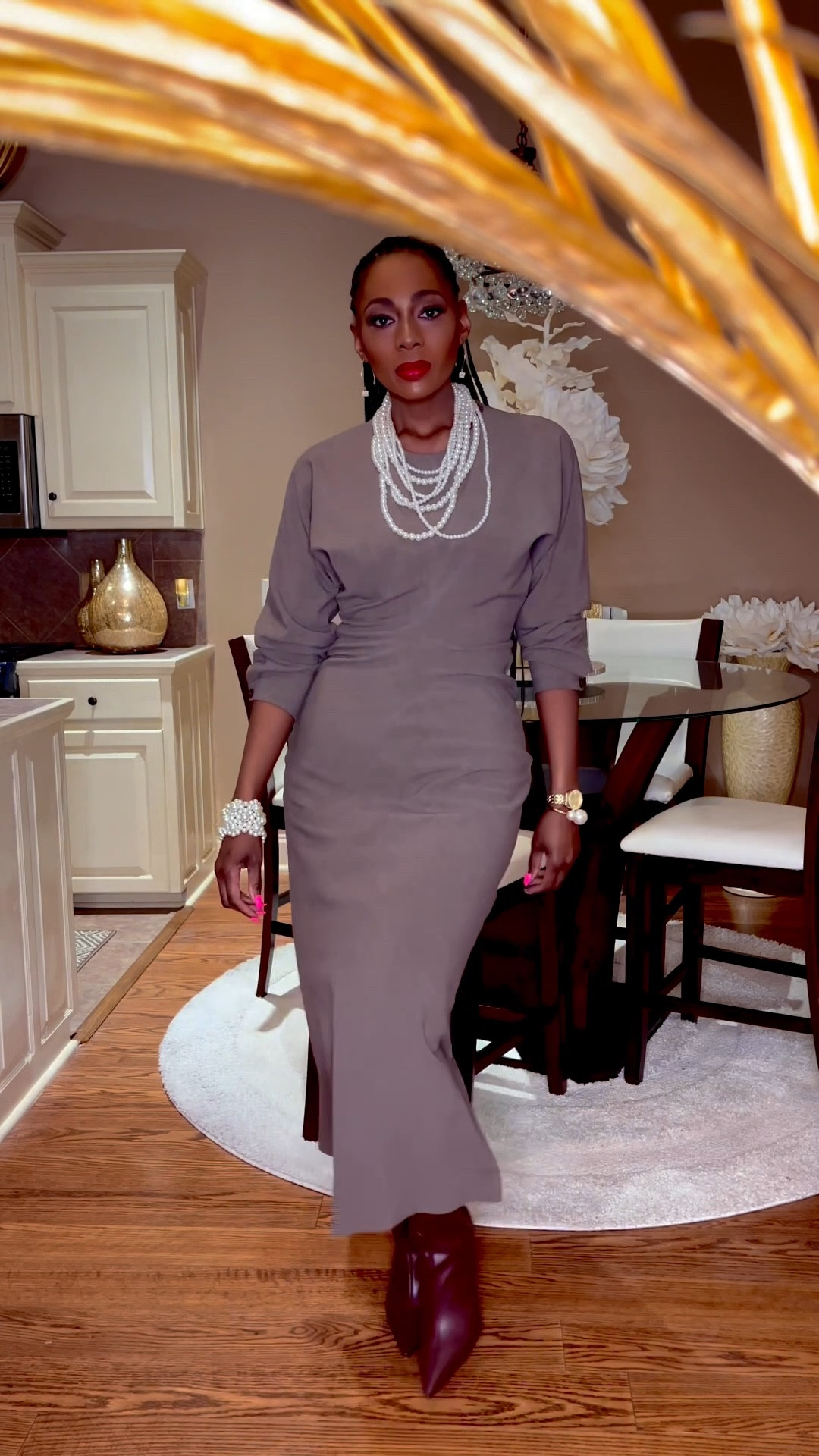 Taupes. Brown boots. Pearls.

#LTKTall #LTKBeauty #LTKOver40