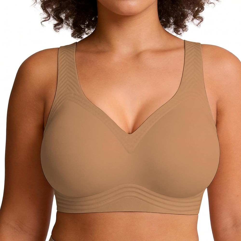 Soft Intention Jelly Wireless Bra Seamless Push Up Full Coverage Supportive Everyday Sport T-Shir... | Amazon (US)