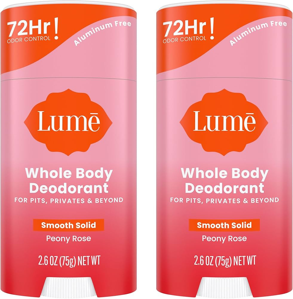 Lume Whole Body Deodorant - Smooth Solid Stick - 72 Hour Odor Control - Aluminum Free, Baking Sod... | Amazon (US)