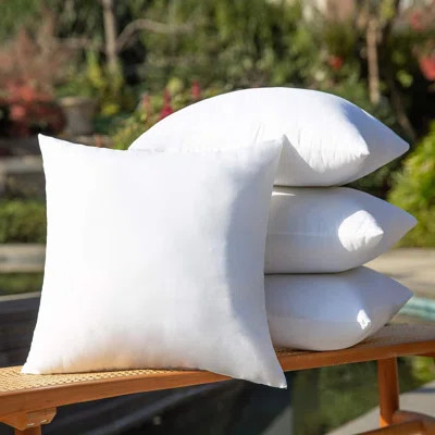 Pack Of 4 18X18 Outdoor Pillow Inserts, Water-Resistant Throw Pillow Inserts Decorative Premium Square Pillow Stuffer Sham For Porch Swing Couch Sofa | Wayfair North America