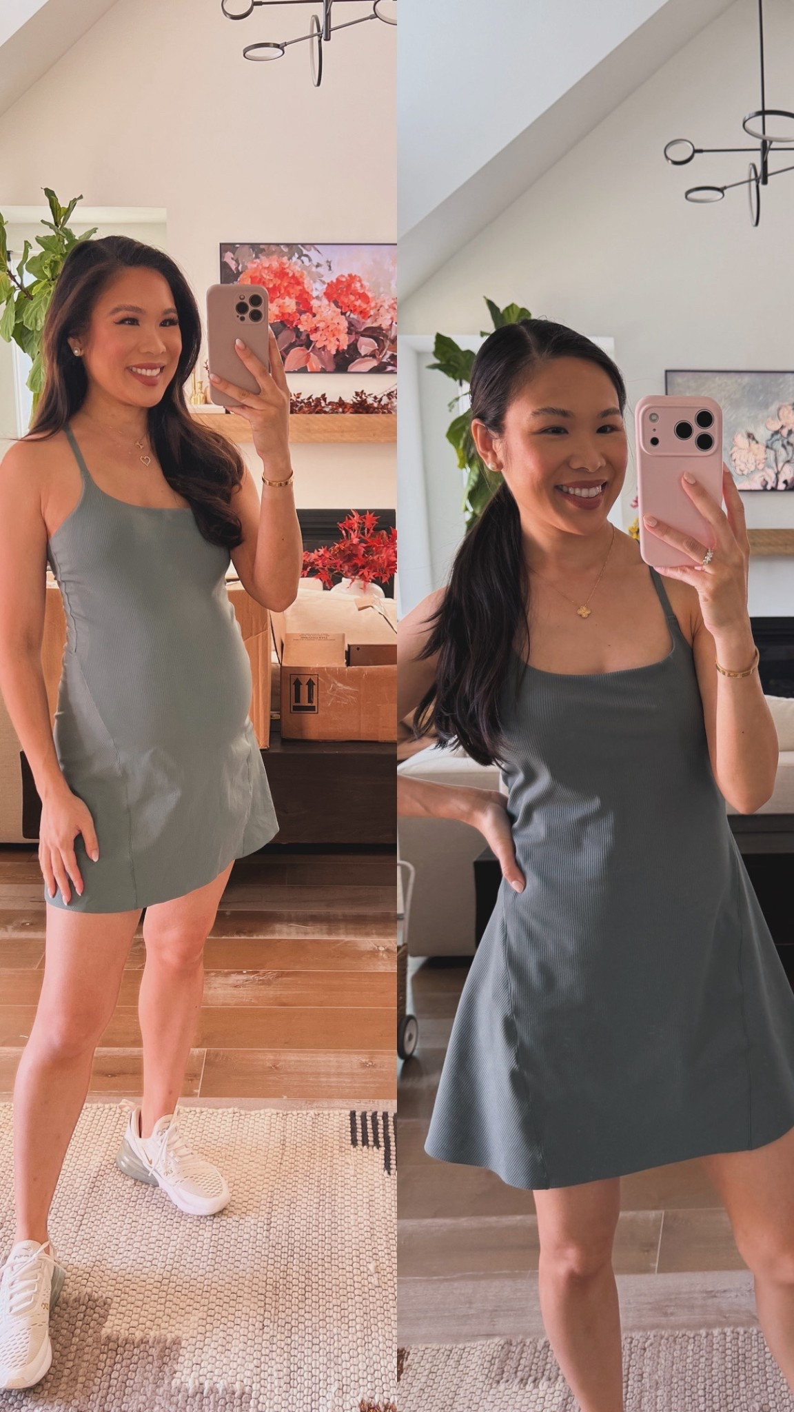 Athletic dress that’s pregnancy friendly and nursing friendly! Love how this dress has been so good to me in many seasons of love. Comfy with pull-down shorts in the back for easy bathroom access. Wearing size small  

#LTKootd #LTKBump #LTKmomlife