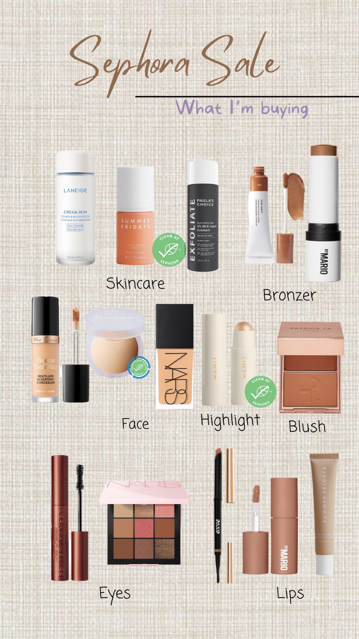 Sephora Sale my picks


#LTKsalealert #LTKbeauty