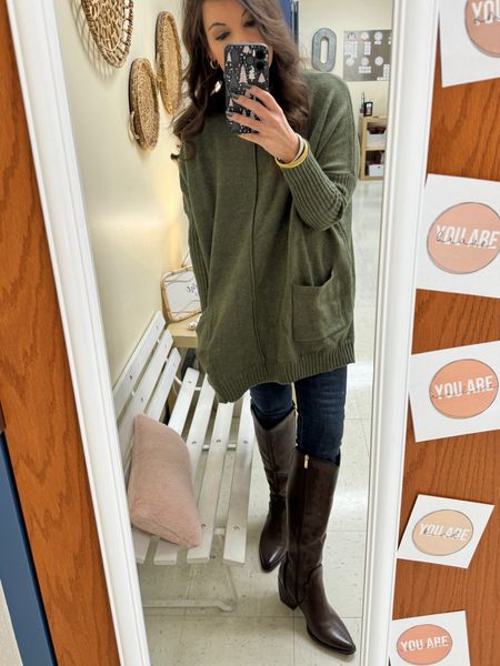 I got a ton of compliments on this pretty SHEIN sweater. These Amazon boots are also so comfy! 

#LTKsalealert #LTKfindsunder50 #LTKworkwear