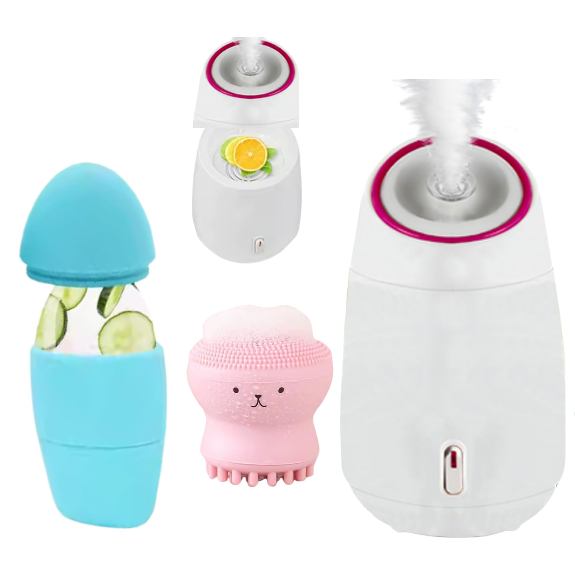 Facial Steamer and Ice Roller – 3-in-1 Nano Ionic Spa Kit for Deep Hydration and Pore Cleansing – Home Facial Care Set,auto Shut Off | Amazon (US)