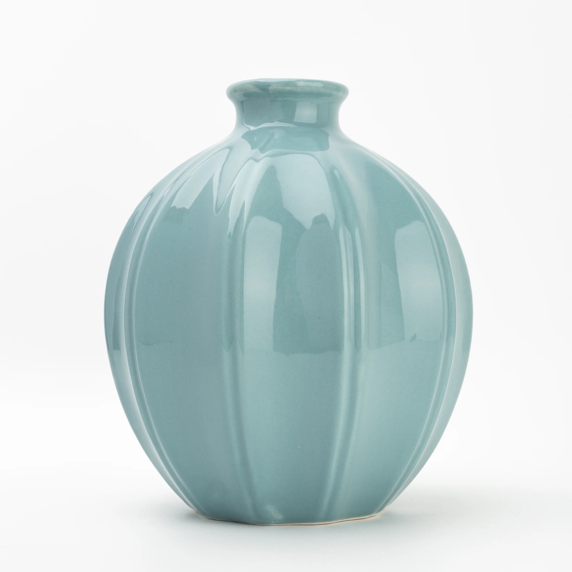 Mainstays Ceramic Oval Vase, 7.5", Solid Blue - Walmart.com | Walmart (US)