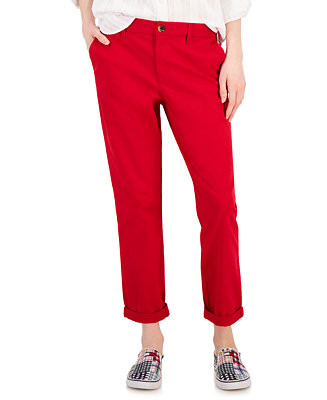 Women's TH Flex Hampton Cuffed Chino Straight-Leg Pants, Created for Macy's | Macy's