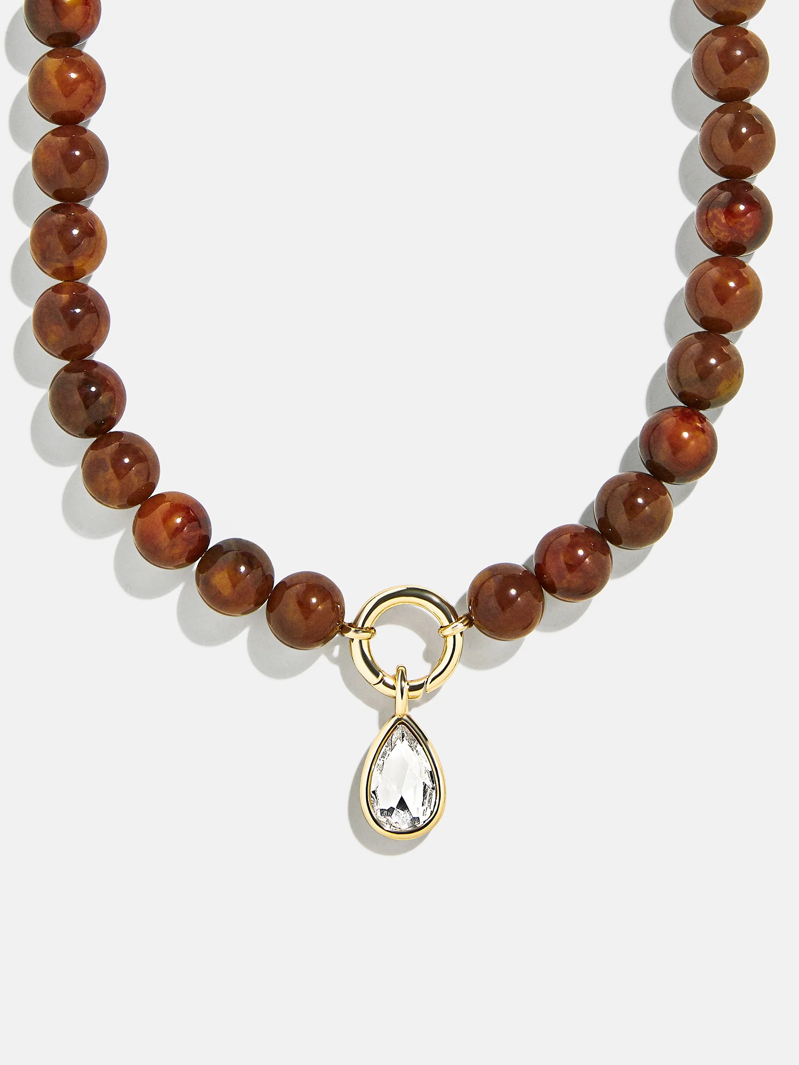 Janette Beaded Ring Necklace - Tiger's Eye | BaubleBar