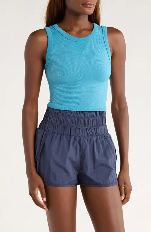 FP Movement by Free People FP Movement Free Throw Crop Muscle Tank Top in Celestial Blue at Nordstrom, Size X-Small | Nordstrom