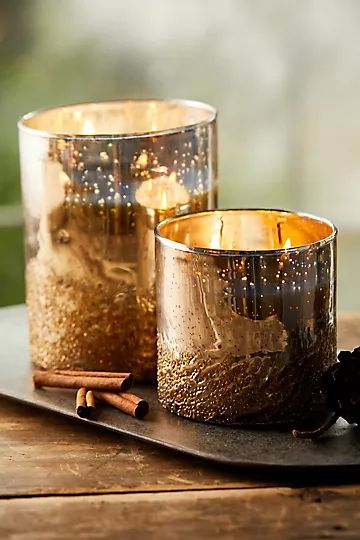 Linnea Gold Mercury Candle, Winter | Anthropologie (US)