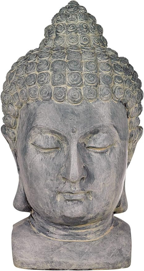 John Timberland Meditating Buddha Head Statue Sculpture Zen Asian Japanese Garden Decor Outdoor F... | Amazon (US)