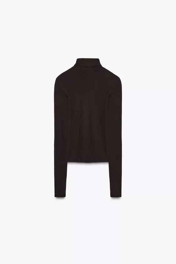 SLIM FIT HIGH NECK T-SHIRT | Zara US