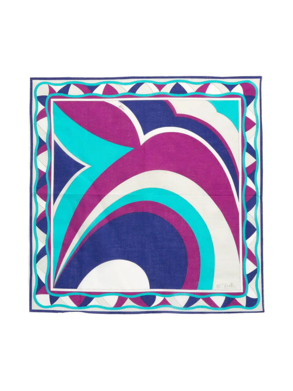 PUCCI Pre-Owned 2000s small cotton scarf - Blue | Farfetch Global