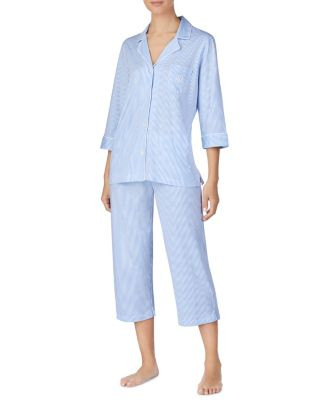 Ralph Lauren Bingham Knits Cotton Jersey Cropped PJ Set  | Bloomingdale's Women | Bloomingdale's (US)
