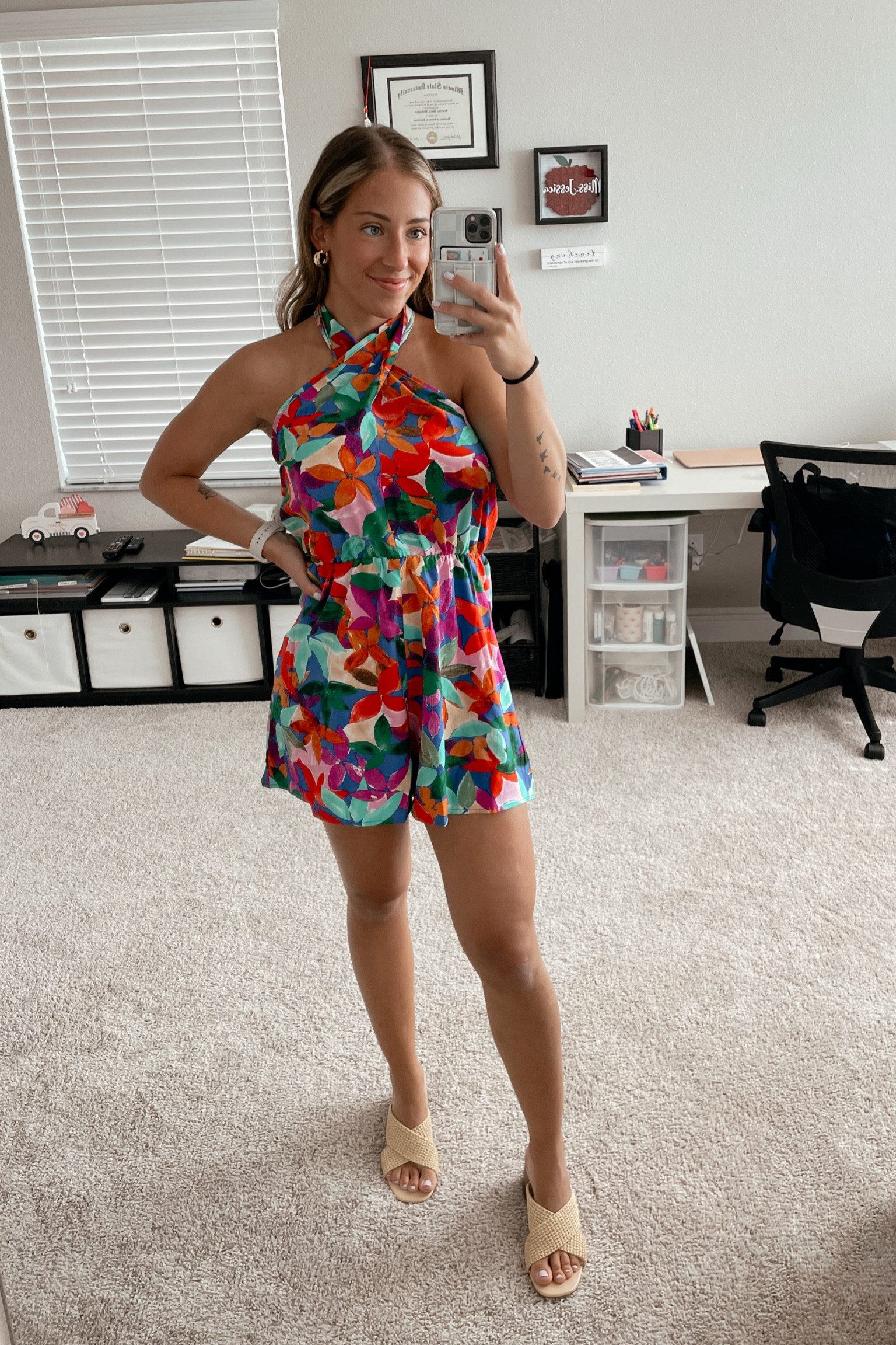 Colorful summer romper 😊 

Cross neck romper. Colorful summer outfit  

#LTKSeasonal #LTKunder50