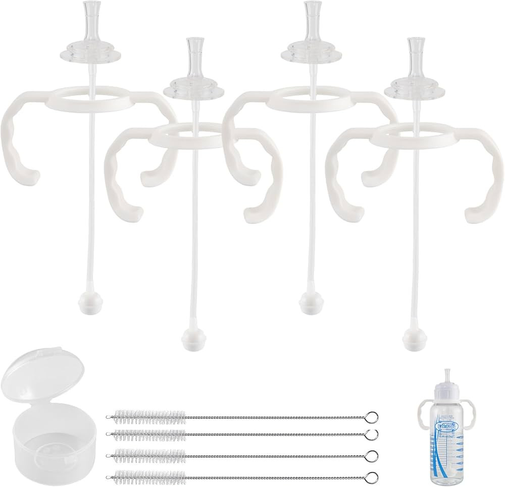 Straw Cup Conversion Kit for Dr Browns Narrow and Narrow Glass Baby Bottles, Spill-Proof Transiti... | Amazon (US)