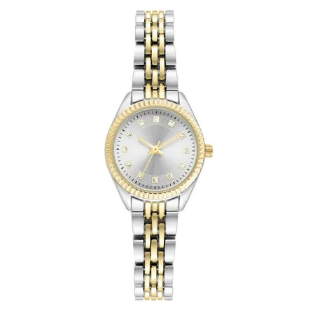 Time and Tru Two-Tone Metal Bracelet Women s Watch | Walmart (US)
