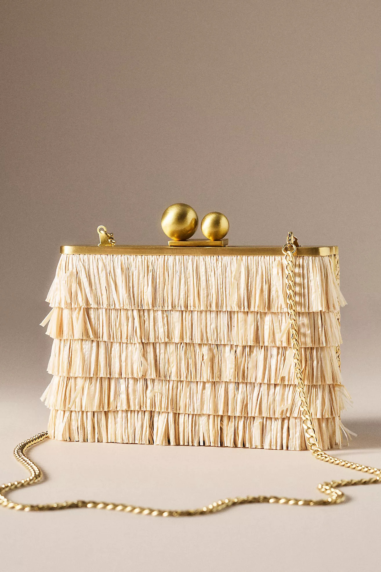 Olga Berg Carlita Fringe Clutch Bag | Anthropologie (US)