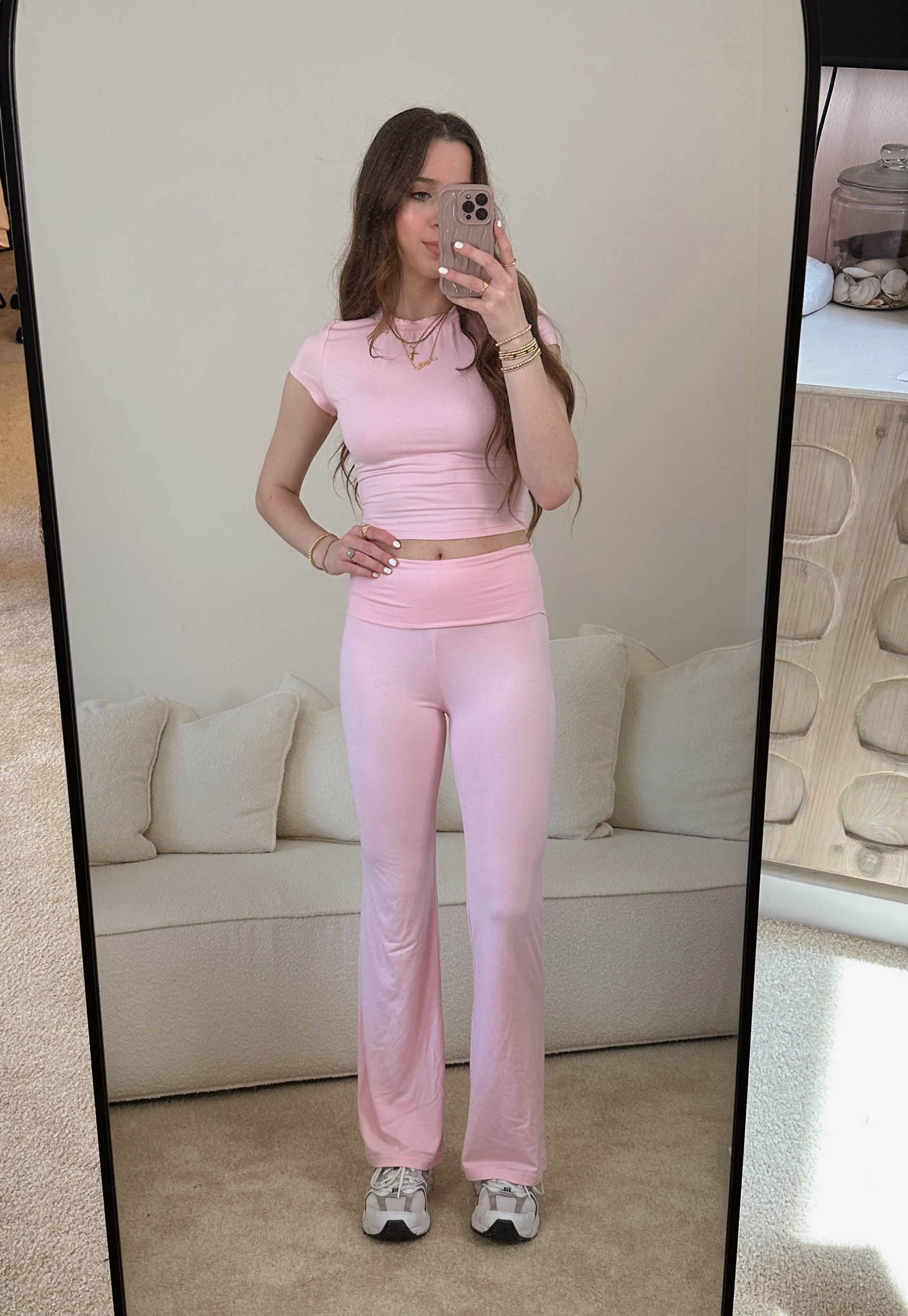cutest skims inspired lounge set! Love the fold over pants & this pink color! Wearing a size small

#LTKFindsUnder50 #LTKShoeCrush #LTKStyleTip