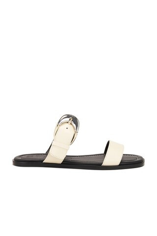 Staud Harlow Flat Sandal in Cream | FWRD 
