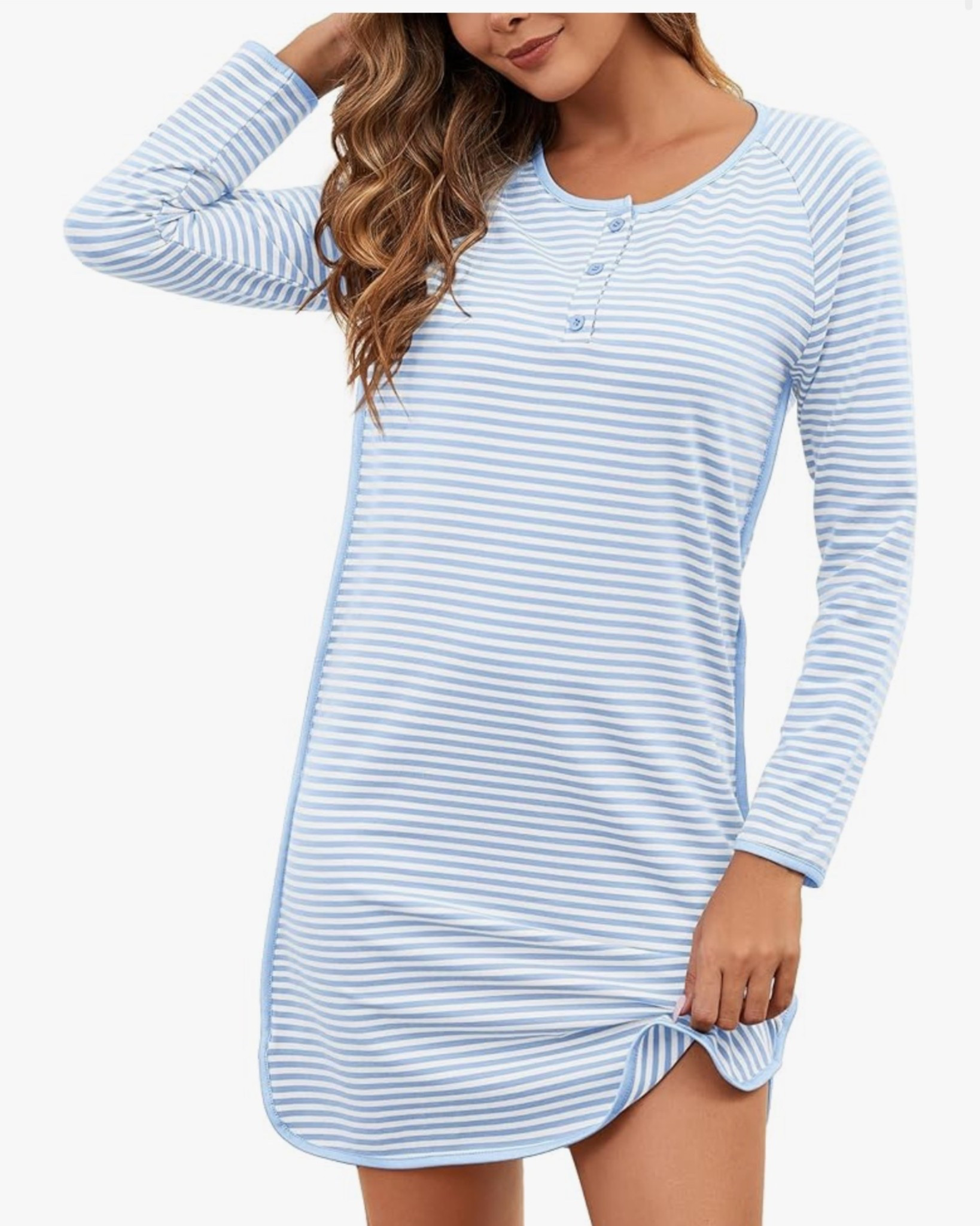 VibeVista Nightgowns for Women Soft Cotton Striped Sleepwear Sleep Shirts Long Sleeve Crew Neck House Dresses Night Gown

#LTKmomlife #LTKBump #LTKselfcare