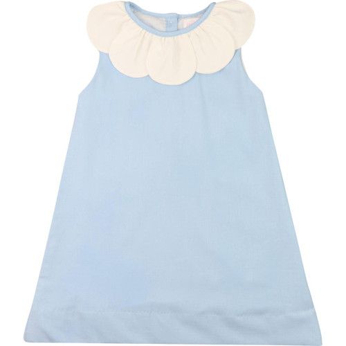 Blue And White Petal Collar Dress | Cecil and Lou