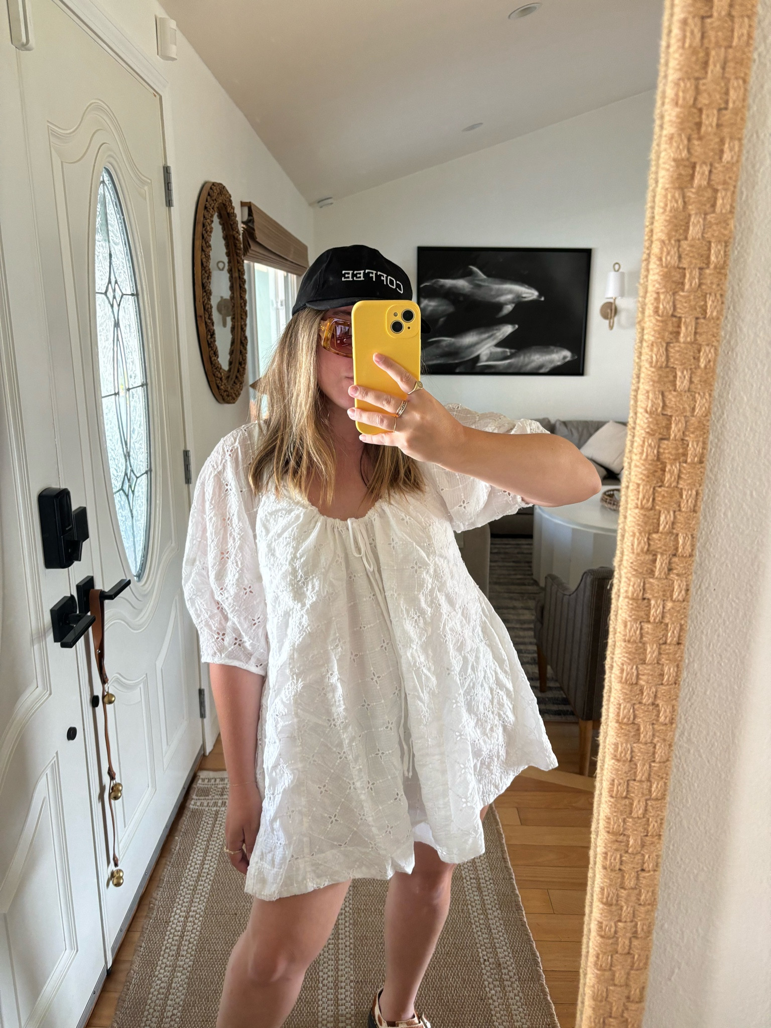 the cutest free people bop around romper in eyelet 🤍
