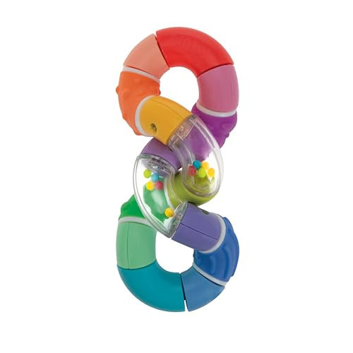 Nuby Twista Teether Toy for Babies - Multicolor Rattle Teething - Toy for Baby Teething Relief - 6+ Months | Amazon (US)