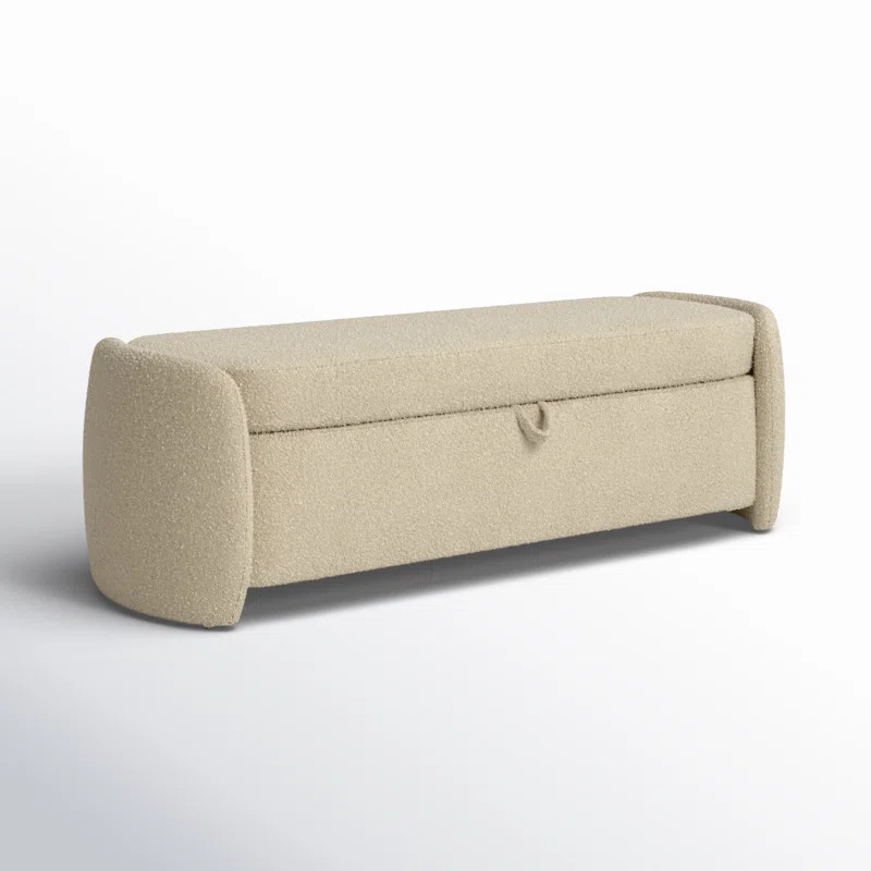 Kalevi 60" Boucle Storage Bench | Wayfair North America