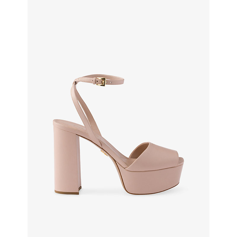 Prada Womens Powder Nappa Leather Platform Sandals Eur 39 / 6 Uk Women | Selfridges