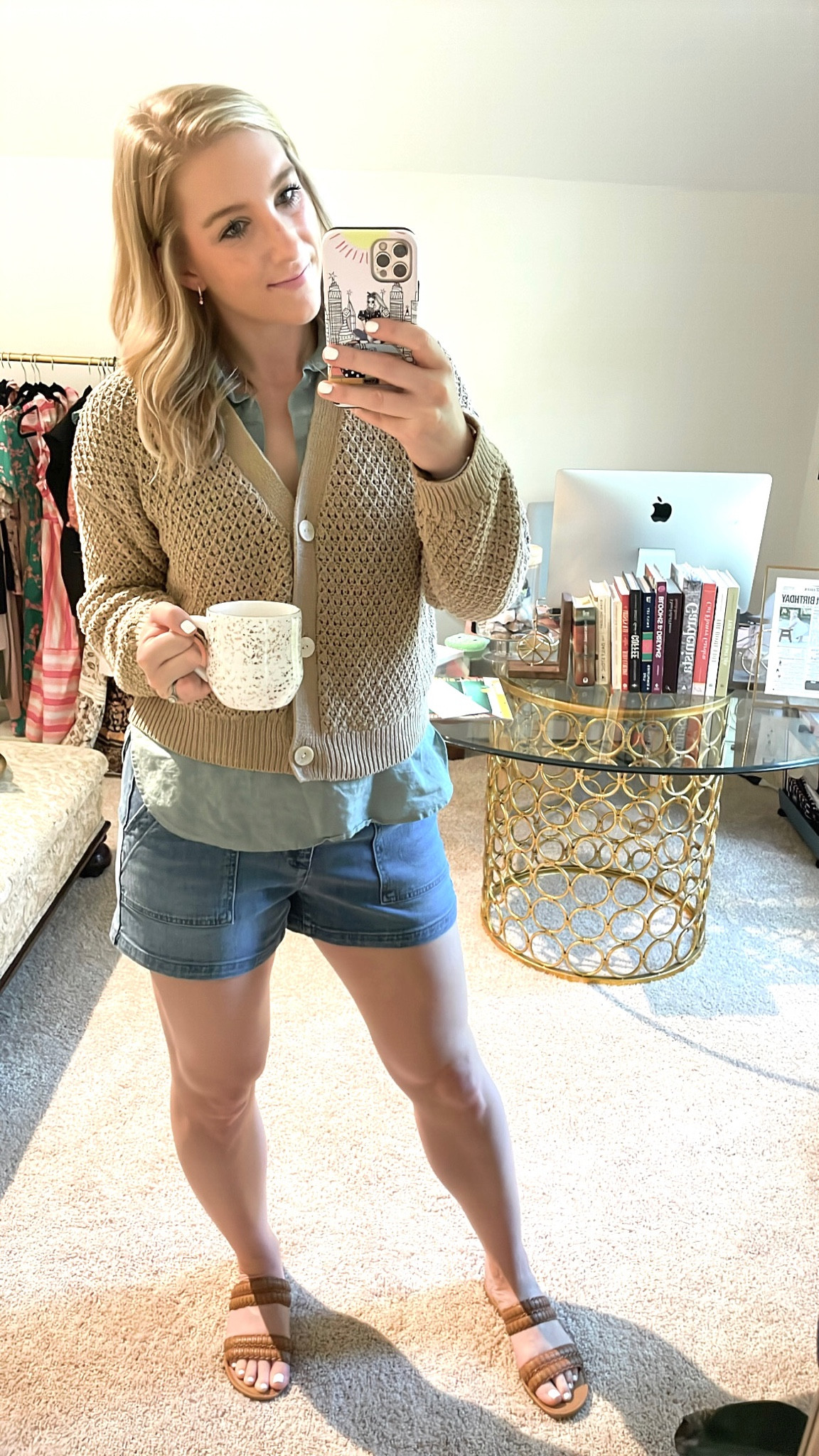 Good morning!! Here is my outfit for the day! I am OBSESSED with these shorts y’all. I know I’m going to be wearing them all summer and this sweater is currently 30% off with Madewell. I also link my sandals and a few others I’m loving right now. Mine are under $25! Everything is true to size 

#LTKsalealert #LTKunder50 #LTKFind