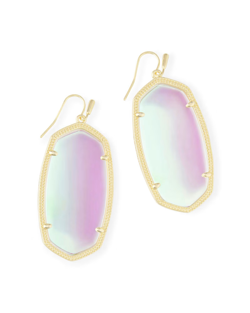 Danielle Gold Statement Earrings in Dichroic Glass | Kendra Scott