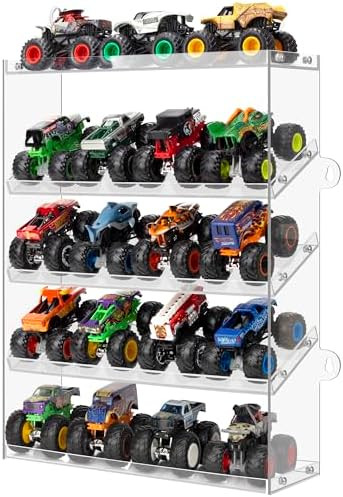 Assembly Monster Trucks Display Case Holding for 20 Monster Trucks Acrylic Storage Case 5 Tiers M... | Amazon (US)