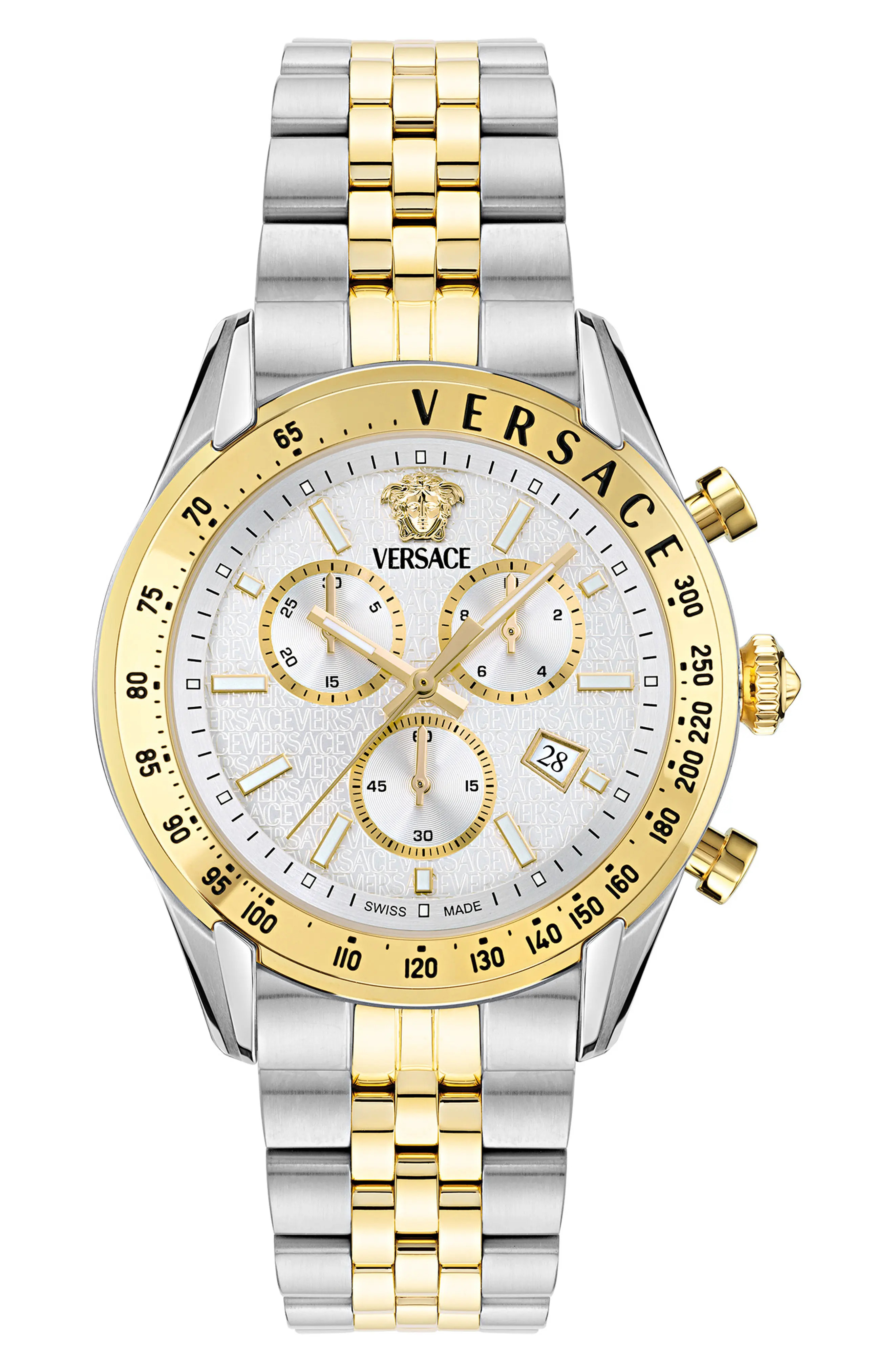 Versace Master Chronograph Two-Tone Bracelet Watch, 44mm (Men) | Nordstrom | Nordstrom