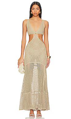 Tularosa Yolanda Knit Dress in Tan from Revolve.com | Revolve Clothing (Global)