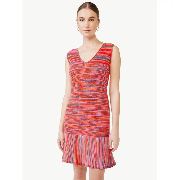 Scoop Women's Micro Stripe Dress | Walmart (US)
